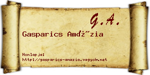 Gasparics Amázia névjegykártya